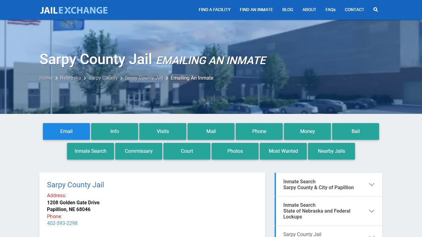 Inmate Text, Email - Sarpy County Jail, NE - Jail Exchange